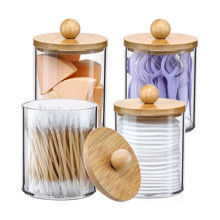 1pc/4pcs Transparent Plastic Round Wipe/Clear Lid Storage Box With Tray, Modern Portable Desktop Storage Container For Home Use For Cosmetic Pads, Po | SHEIN