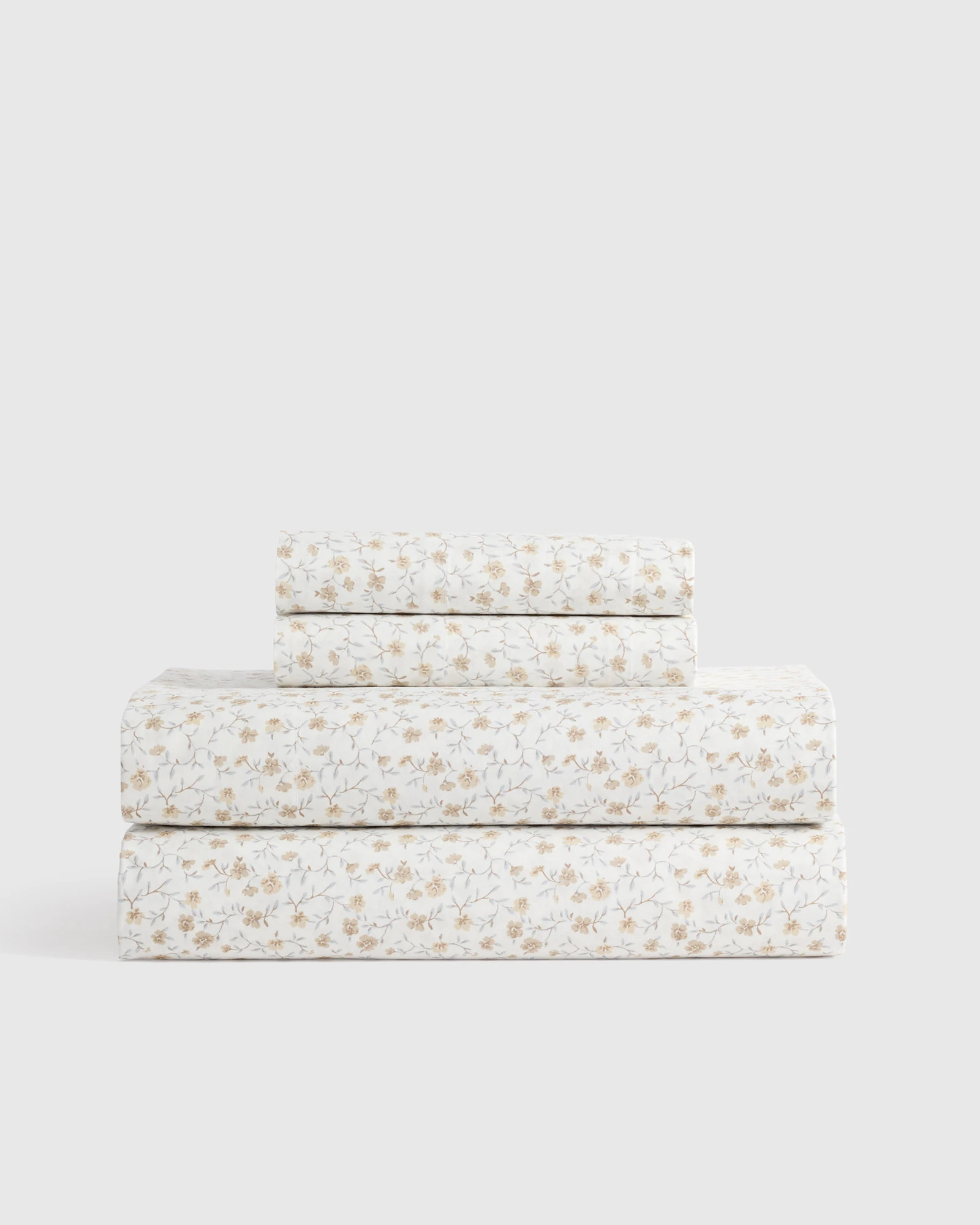 Quince | Classic Organic Percale Sheet Set in Ivory, Size Twin, Percale Cotton | Quince