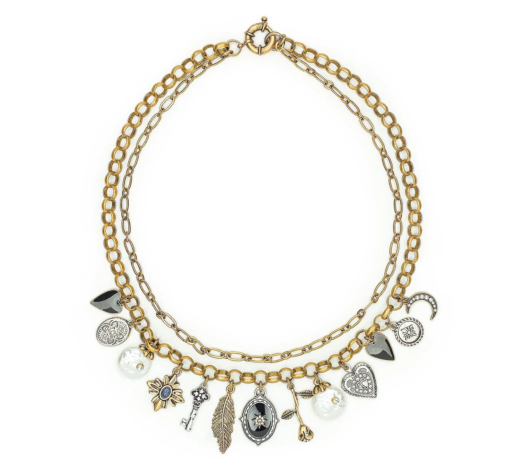 Patricia Nash Double Chain Charm Necklace | QVC