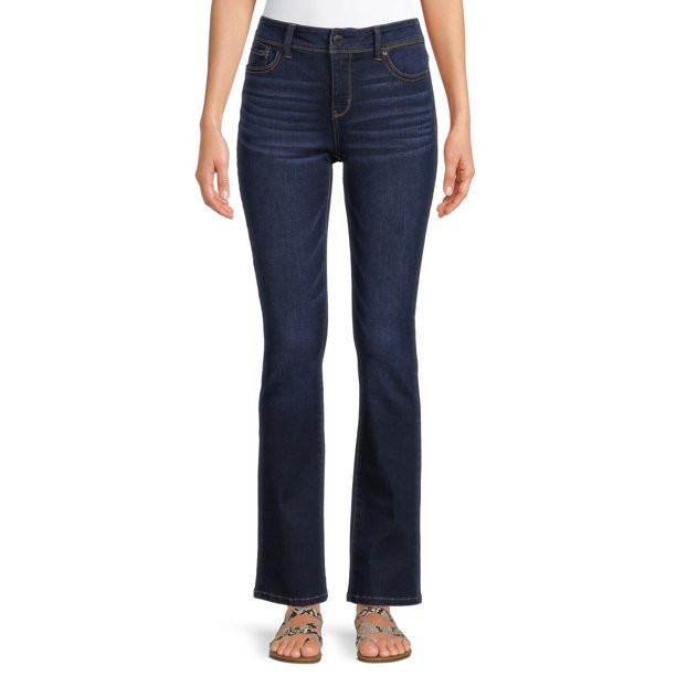 Time and Tru Women's Mid Rise Slim Boot Jeans | Walmart (US)