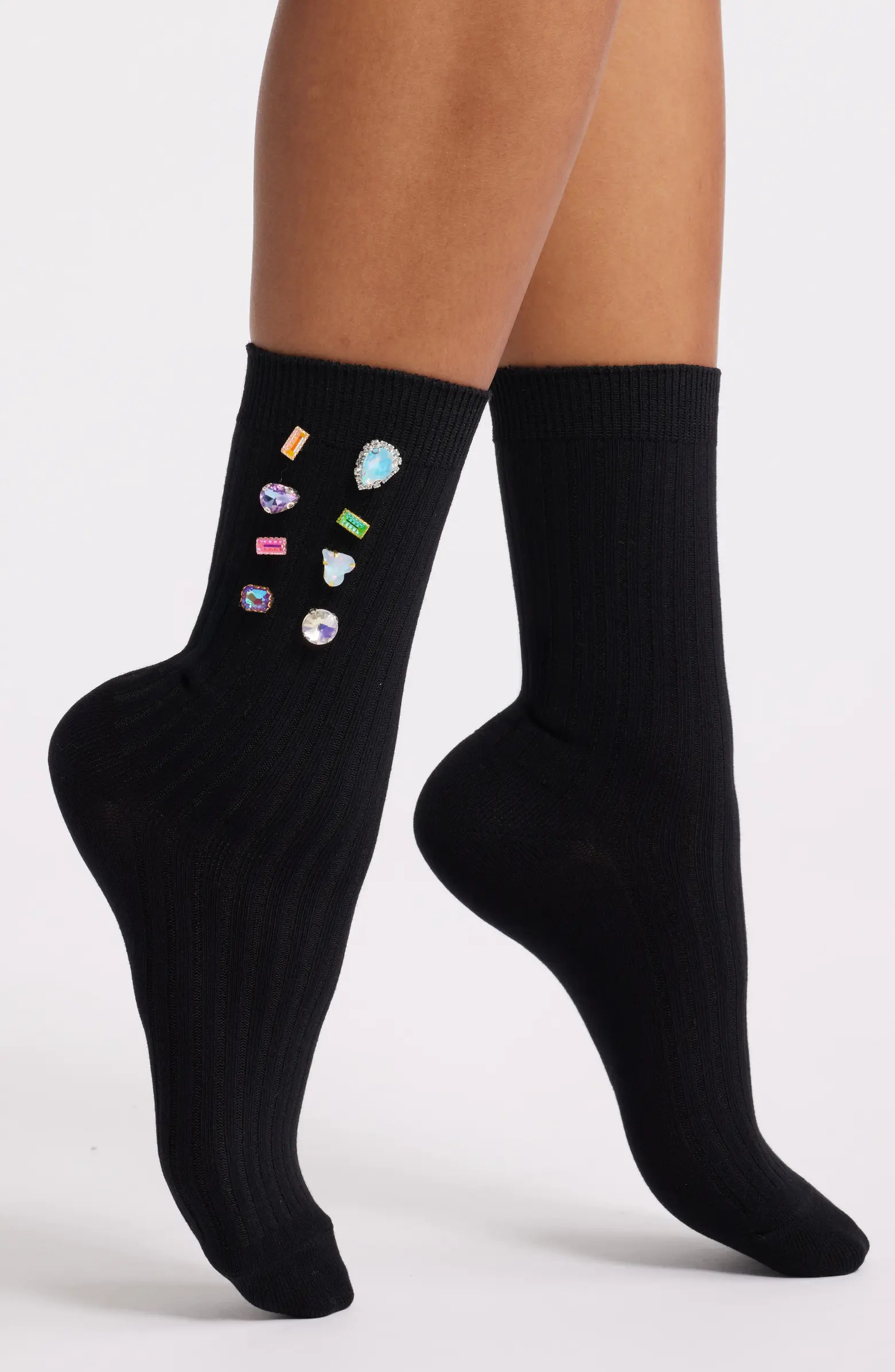 Be Jeweled Crystal Embellished Socks | Nordstrom