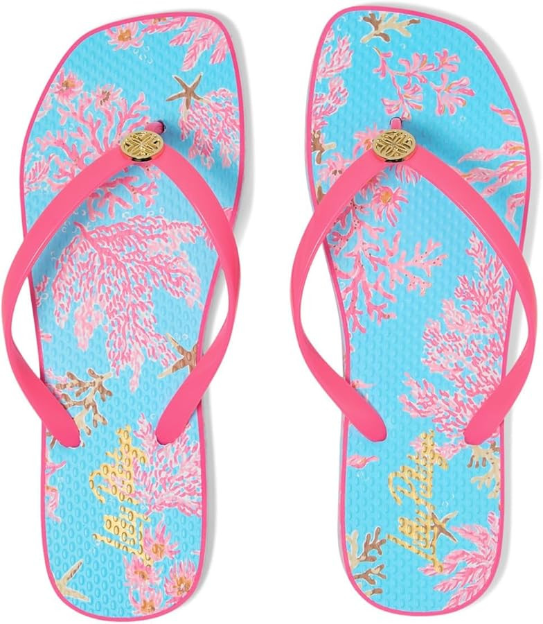 Lilly Pulitzer Women's Sandsational Square Toe F Sandal | Amazon (US)