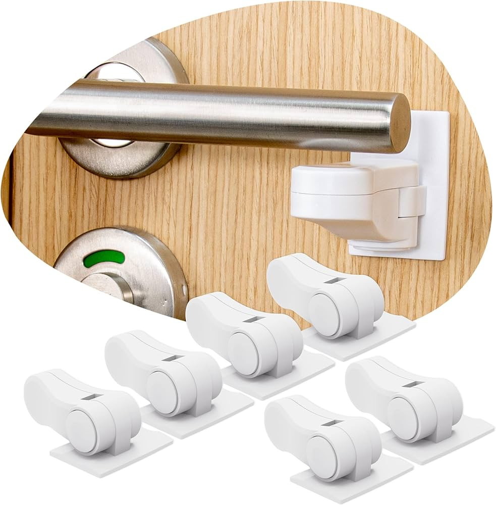 6-Pack Door Lever Lock for Child Safety - Baby Proofing - Child Proof Handle Locks | Amazon (US)