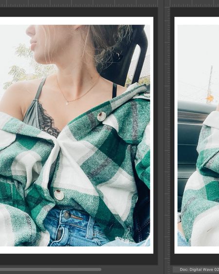 During the rain🌧️
•
•
Top on sale now for $14!!
•
#ltksalealert #ltkit #amazonfinds #outfitinspo #ltkhome #fallfashion  #followme #homedecor #onlineshopping #fashionstyle #affordablefashion #instagood #instafashion #liketoknow #momstyle #likesforlikesback #liketime #momlife #whatiwore #casualstyle #doubletap #love #affordablestyle #fallstyle #ltkstyle #outfitinspiration #ltkfall
Rain boots | sperry | jacket | shacket | mom jeans | spaghetti strap top | leather top | faux leather | pleather | green | plaid | flannel | clips | hair clips | hair claws 

#LTKsalealert #LTKfindsunder50 #LTKfindsunder100