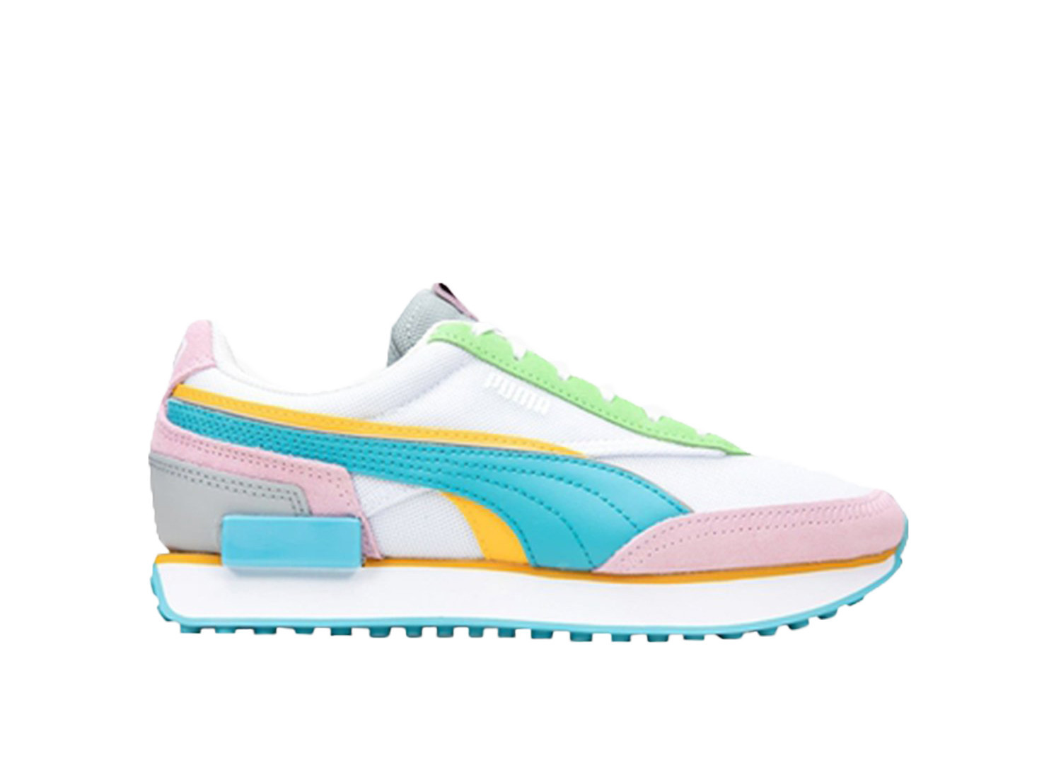 Puma Future Rider Double (Women's) Sneakers in White/Pink/Blue | StockX