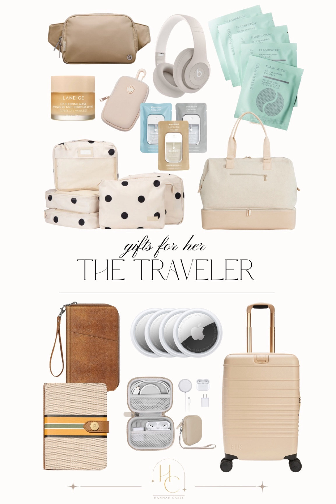 The best gifts for her this season for travel! Aesthetic luggage, backpacks, and my favorite beauty buys for the holiday flights and road trips!

Aesthetic suitcase, neutral luggage, beige duffle bag, cute packing cubes, travel toiletries, aesthetic headphones, classy passport holder, travel tech, travel case

#LTKbeauty #LTKGiftGuide #LTKtravel