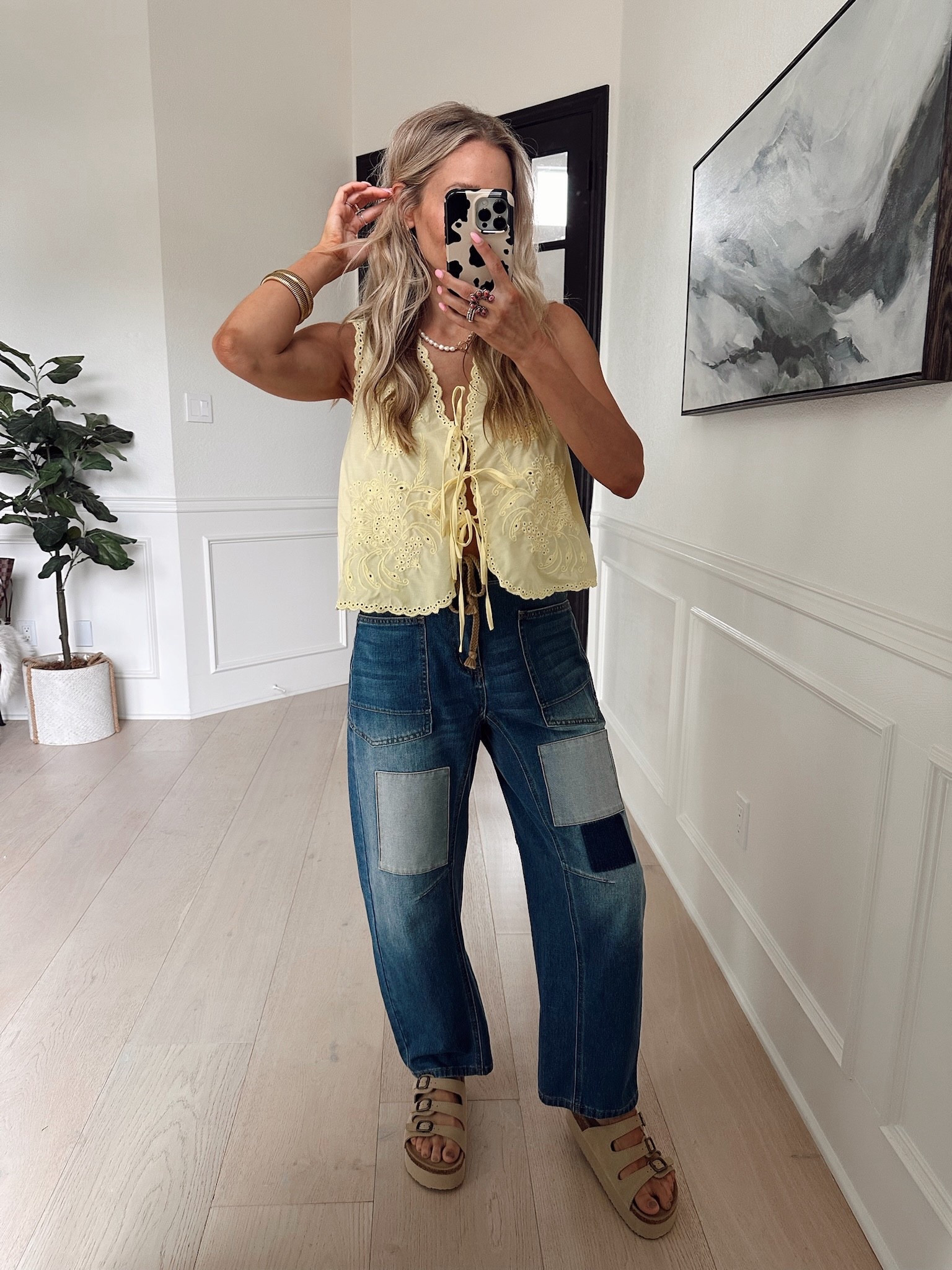 The prettiest Anthro inspired top form Amazon paired with Free People inspired jeans also from Amazon ☁️

I will be wearing this outfit on repeat all spring & summer! 

Wearing my tts (small / size 4). 

5’5” // 120 lbs



#LTKgrwm #LTKootd #LTKdayinmylife