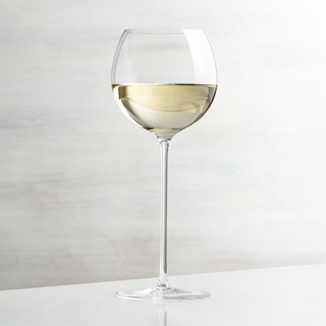 Camille 13 Oz. Long Stem Wine Glass - White | Crate & Barrel