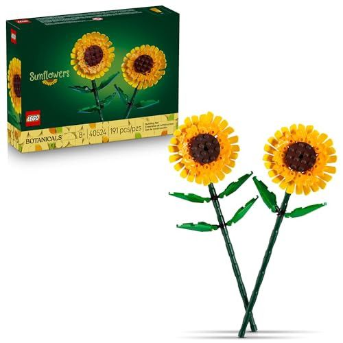 LEGO Sunflowers Building Toy for Kids, Girls and Boys Ages 8+ - Artificial Sunflowers for Home Decor and Display - Birthday Gift Idea for Lovers of Plants & Flowers - 40524 | Amazon (US)