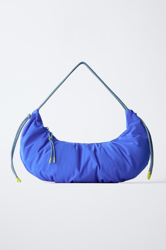 Zara - Technical Nylon Shoulder Bag - Bluish - One Size Only - Kids | Zara US