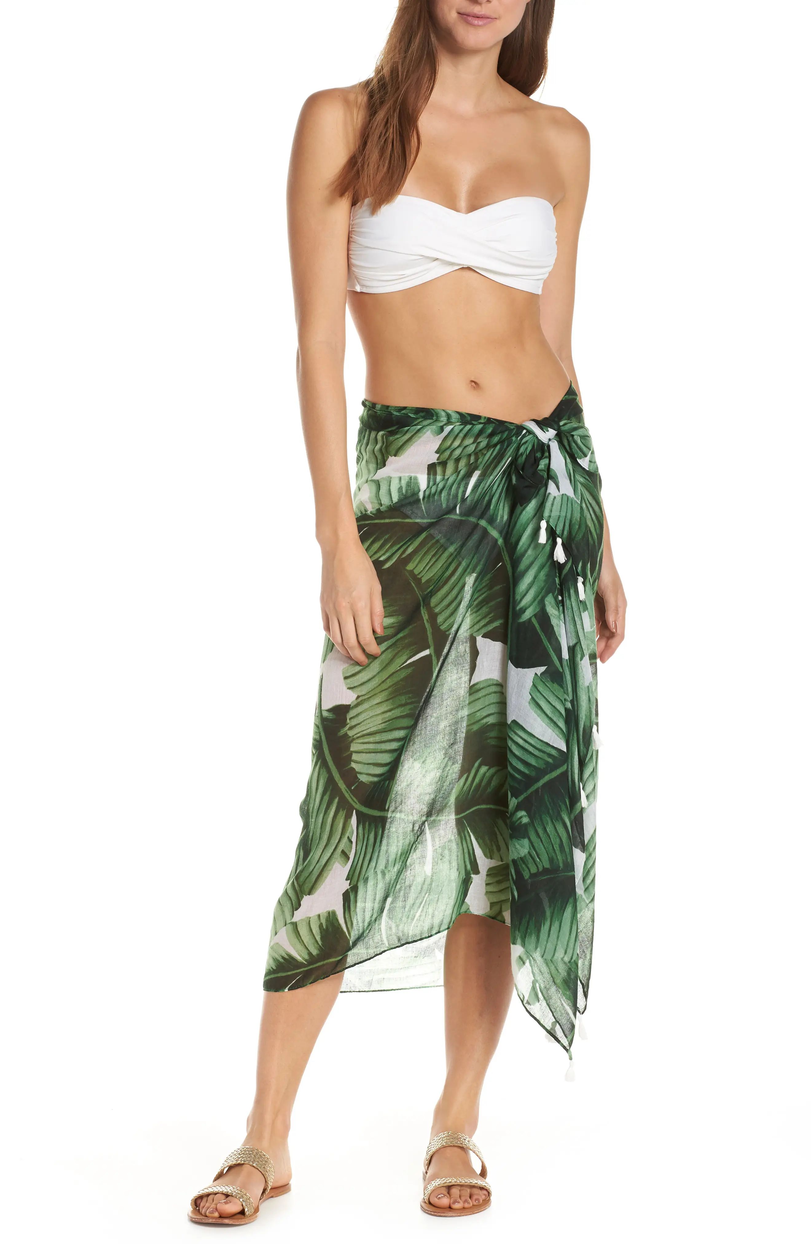 Women's Pool To Party Sarong Cover-Up, Size One Size - Green | Nordstrom