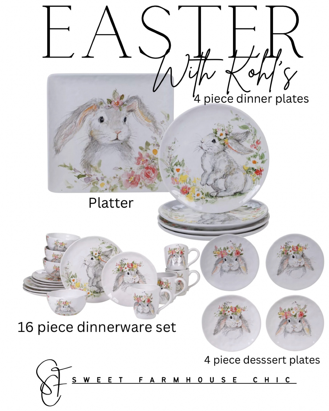 Beautiful Easter Dinnerware

This Easter Bunny dinnerware is absolutely adorable!!

Bunny dinnerware set, bunny dinner plates, bunny dessert plates, bunny platter, Easter dinnerware



#LTKsalealert #LTKhome #LTKSpringSale
