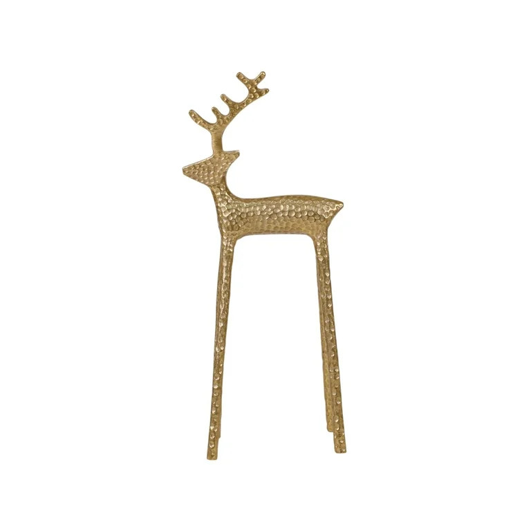 Large Reindeer Christmas Tabletop Decoration, Gold, 16", by Holiday Time | Walmart (US)