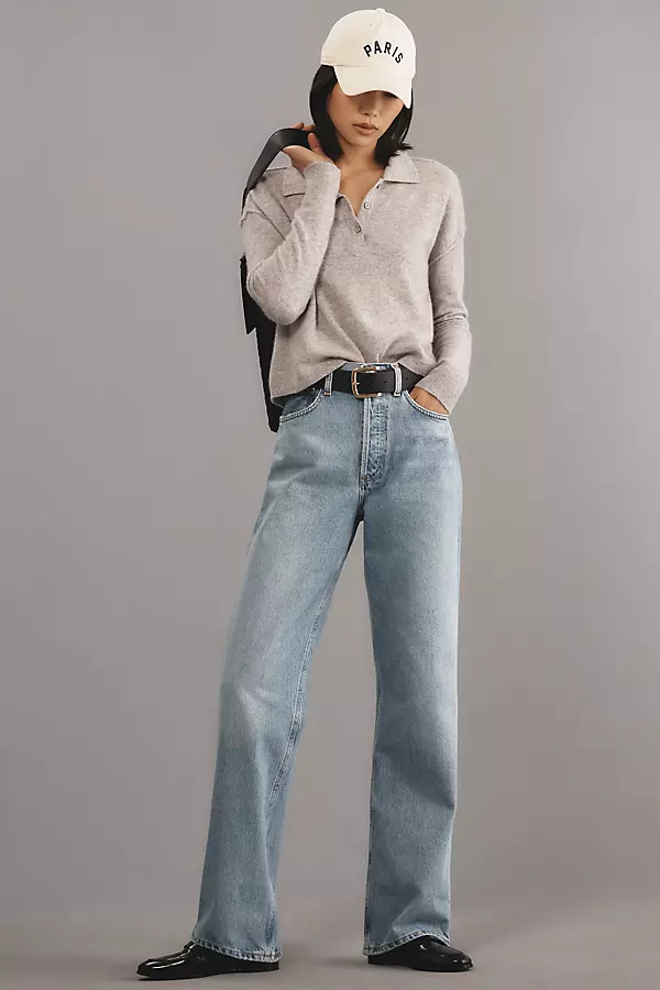 AGOLDE Kelly High-Rise Straight-Leg Jeans | Anthropologie (US)
