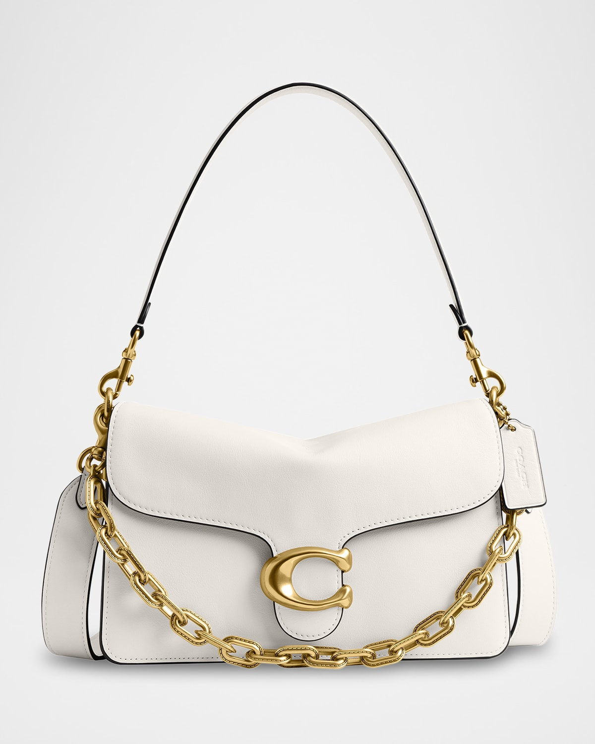 Tabby Grain Leather Shoulder Bag with Chain | Neiman Marcus
