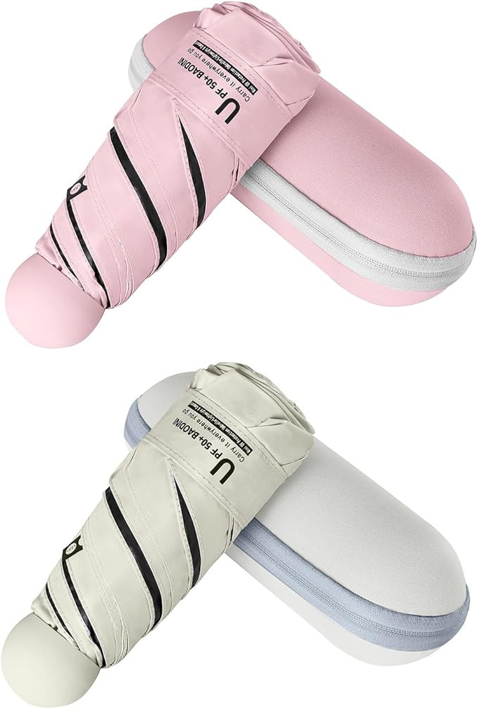 BAODINI Travel Mini Umbrella for Purse With Case Small Compact UV Sun Protection Sun Lightweight ... | Amazon (US)