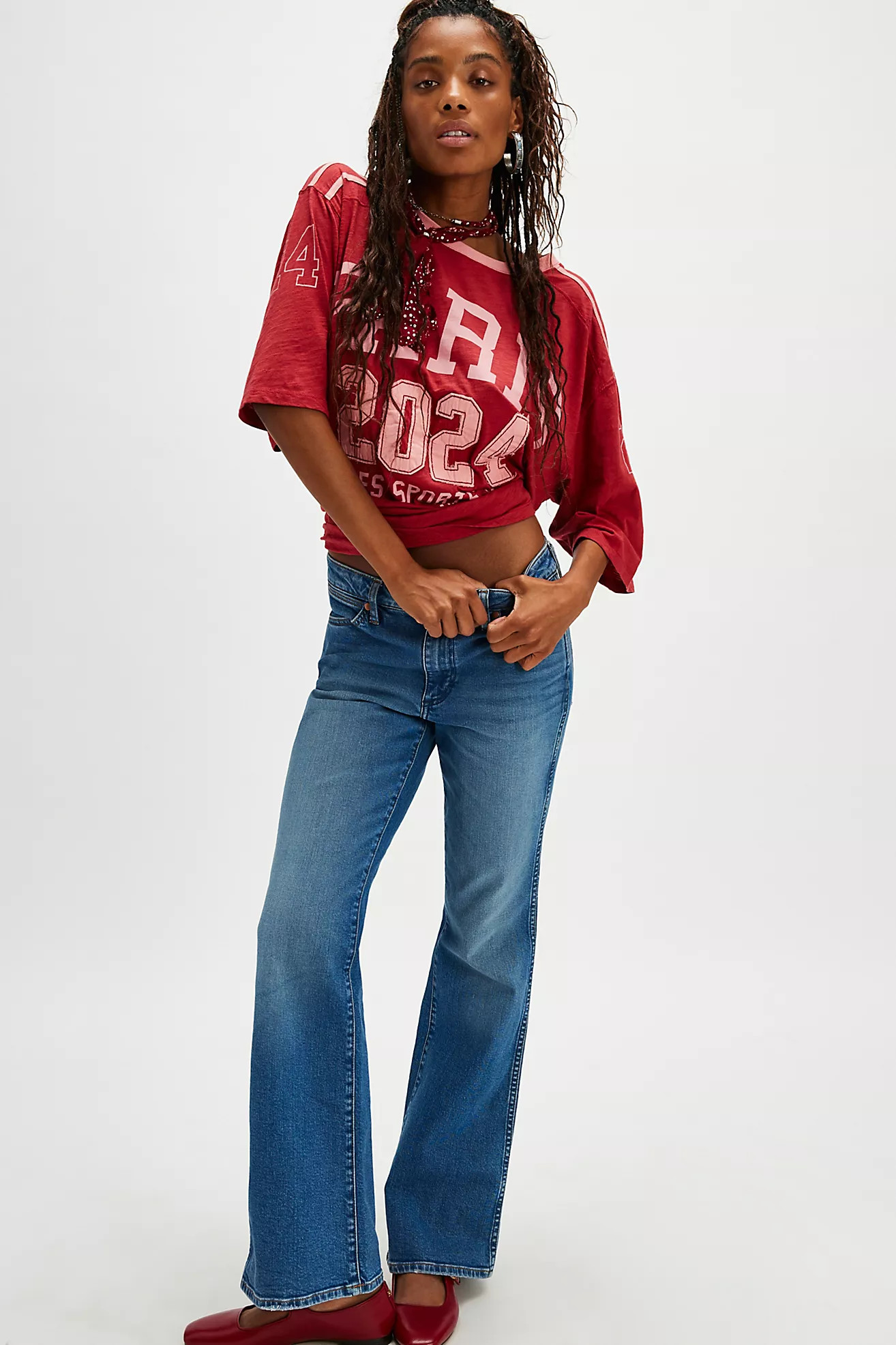 Wrangler Westward Mid-Rise Bootcut Jeans | Free People (Global - UK&FR Excluded)