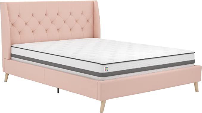 Novogratz Her Majesty Bed, Pink Linen, Full | Amazon (US)