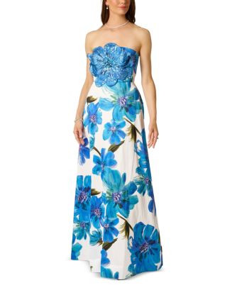 Bead Dupioni Long Dress | Bloomingdale's (US)