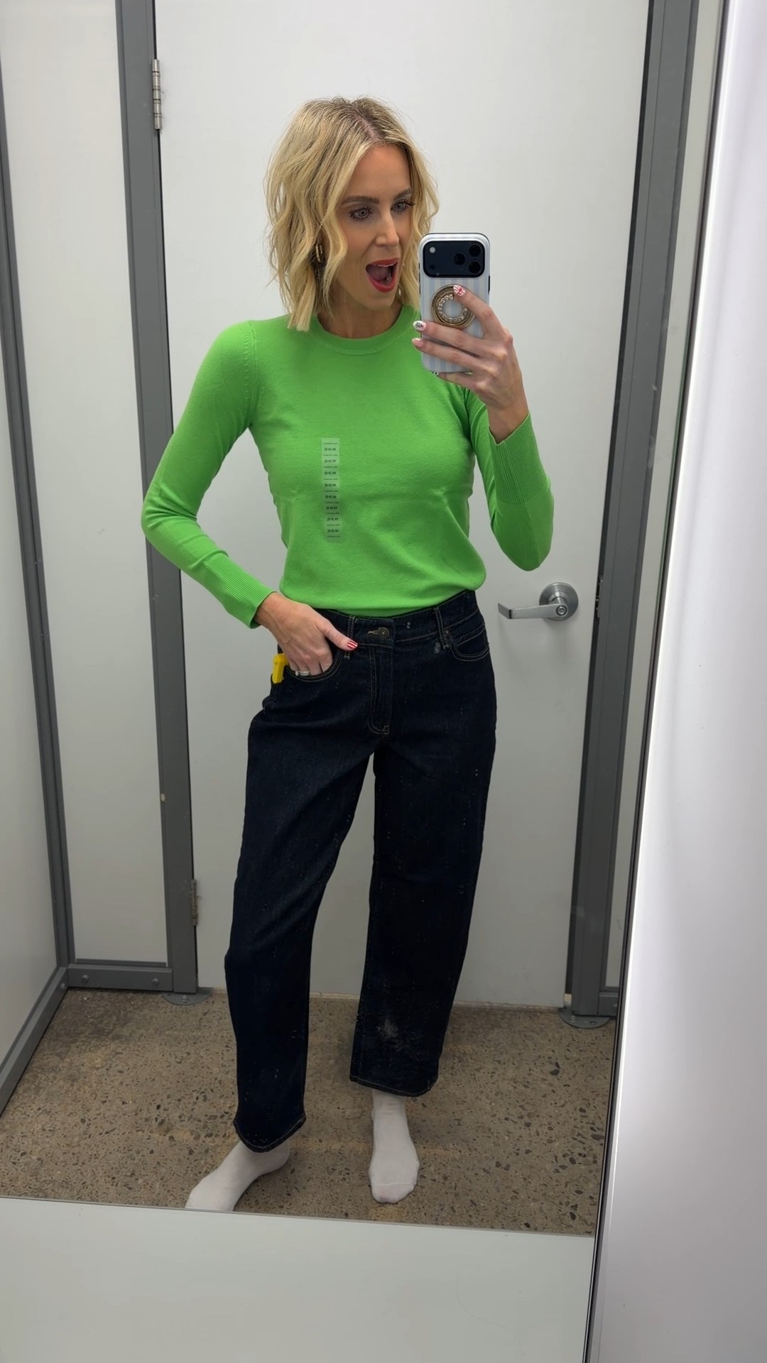 Walmart jeans and sweater! Perfect easy winter outfit 