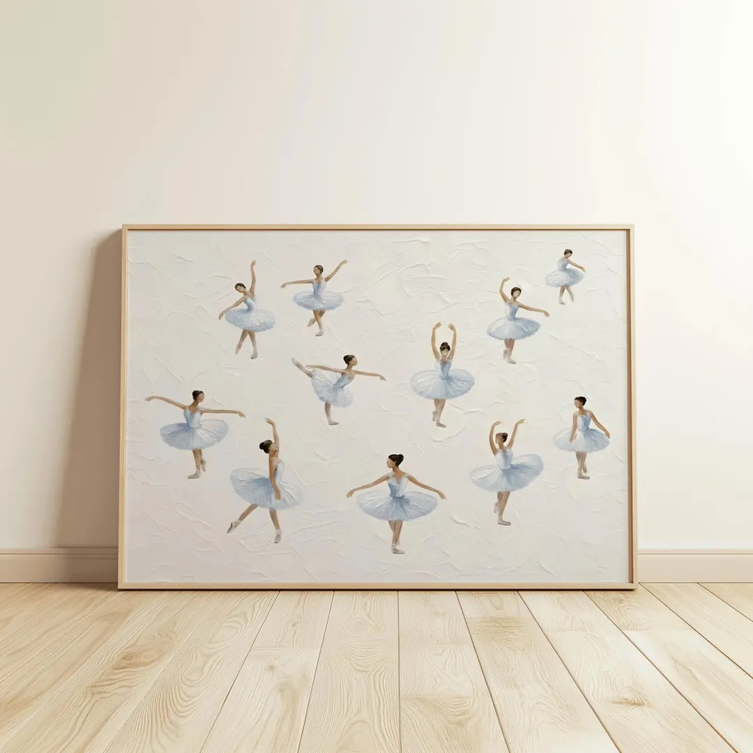 Balettdansare väggkonsttryck – minimalistisk ballerinaillustration, små ballerinor tryck, dig... | Etsy (US)