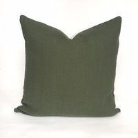 Fig Green European Linen Pillow Cover | Etsy (US)