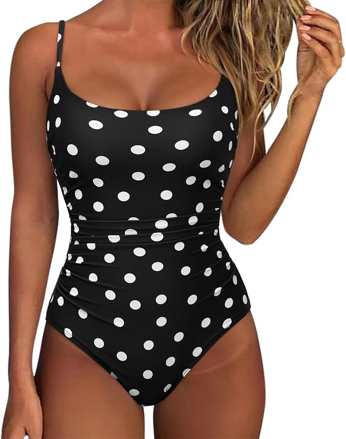 SUUKSESS Women One Piece Tummy Control Swimsuit Crisscross Backless Bathing Suit | Amazon (US)