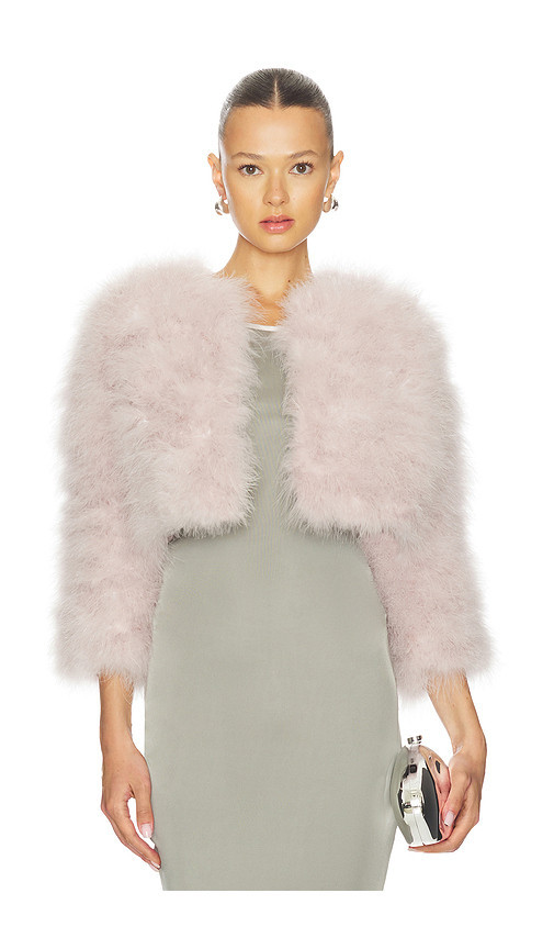 jocelyn Fifi Feather Bolero in Blush. Size L | Revolve Clothing (Global)