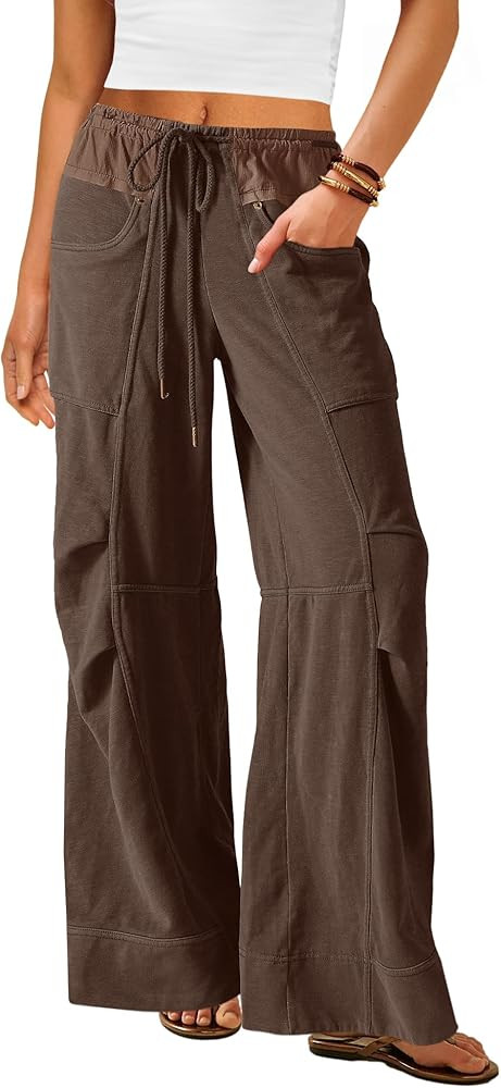 Nirovien Womens Wide Leg Sweatpants Baggy Pants High Waisted Lounge Pants Palazzo Barrel Sweatpan... | Amazon (US)