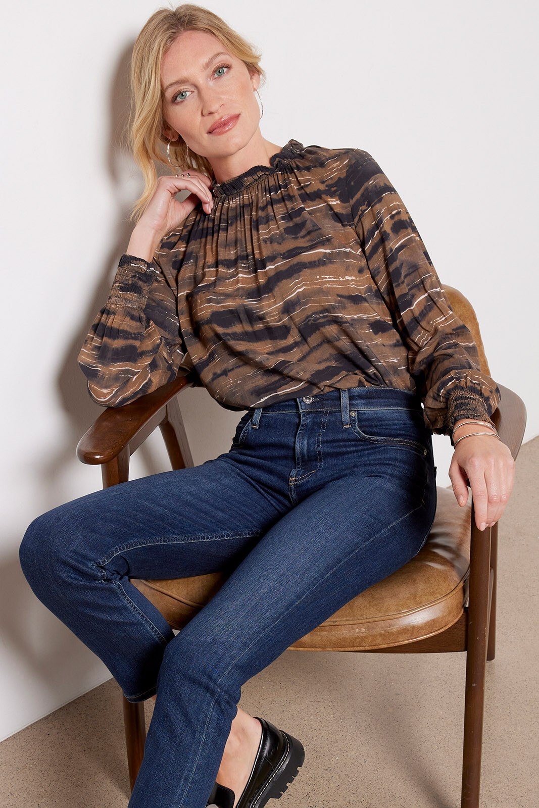 Blurred Stripe Top | Evereve