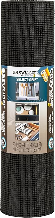 Duck Brand Select Grip Easy Liner Shelf and Drawer Liner, Non-Adhesive, 20-Inch x 24-Feet, Black | Amazon (US)