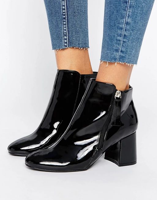 New Look Patent Ankle Boots | ASOS US