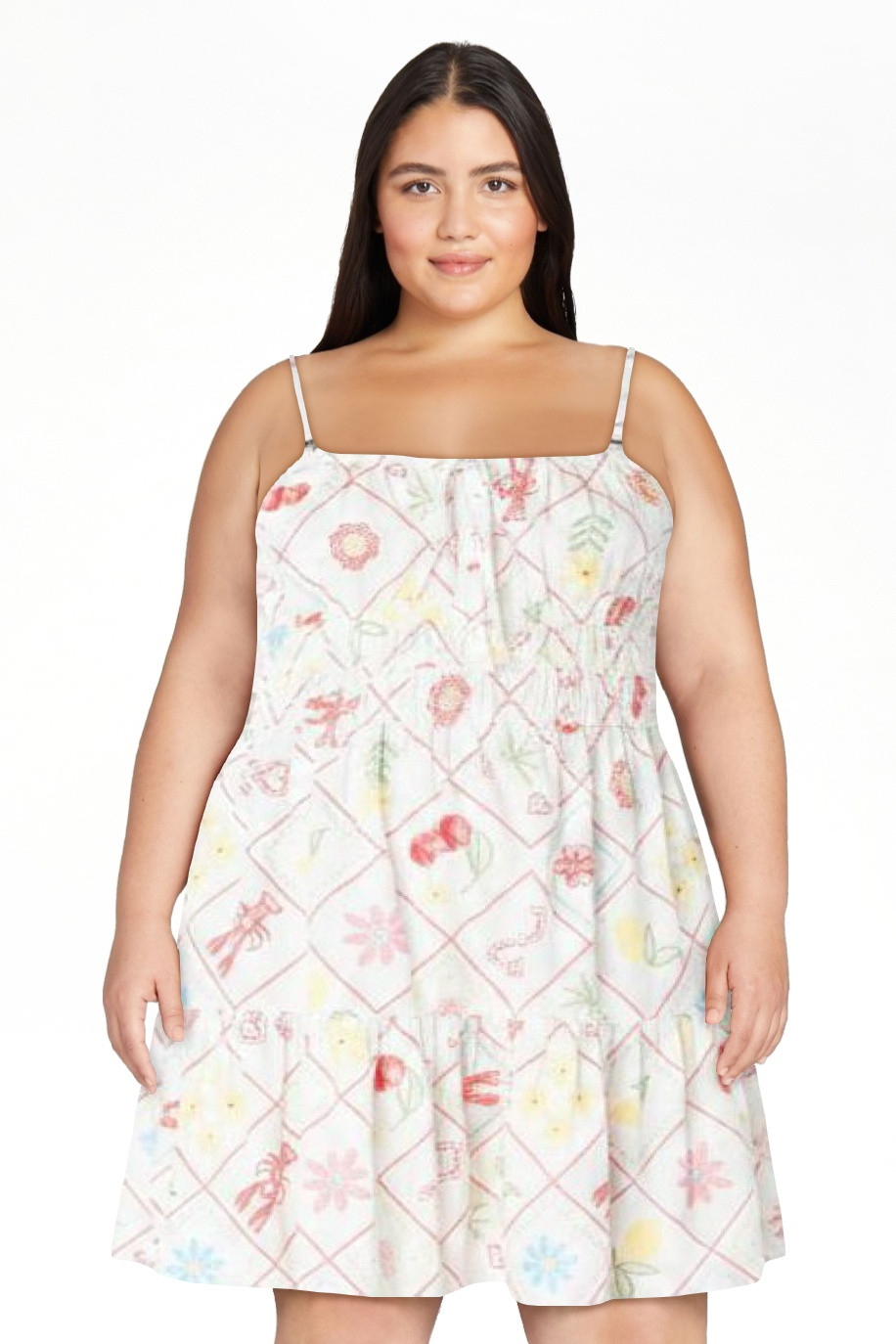 Celebrity Pink Women's Spaghetti Strap Mini Sun Dress, Sizes XS-XXXL | Walmart (US)