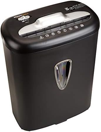 Amazon Basics 8-Sheet Capacity, Cross-Cut Paper and Credit Card Shredder, 4.1 Gallon | Amazon (US)