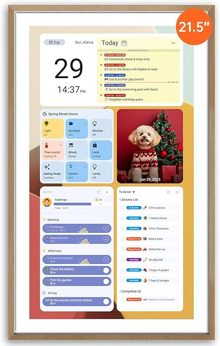 ApoloSign 21.5" Digital Calendar: Dual Mode Calendars with Google Play & Multi-calendar Sync, Ele... | Amazon (US)