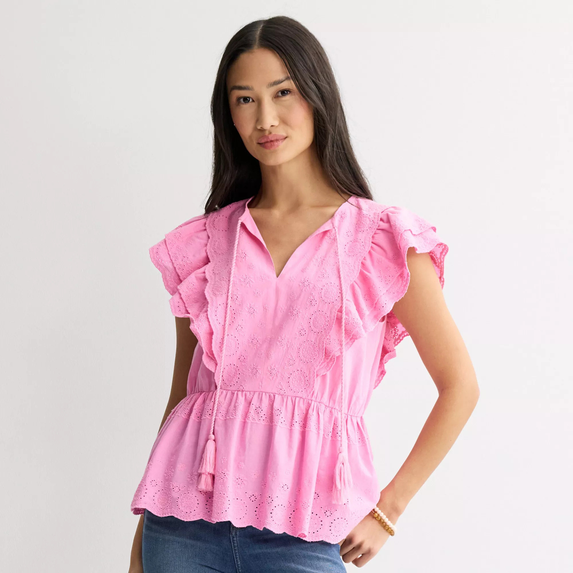 Women's Farmers Market Eyelet Blouse | Kohl's