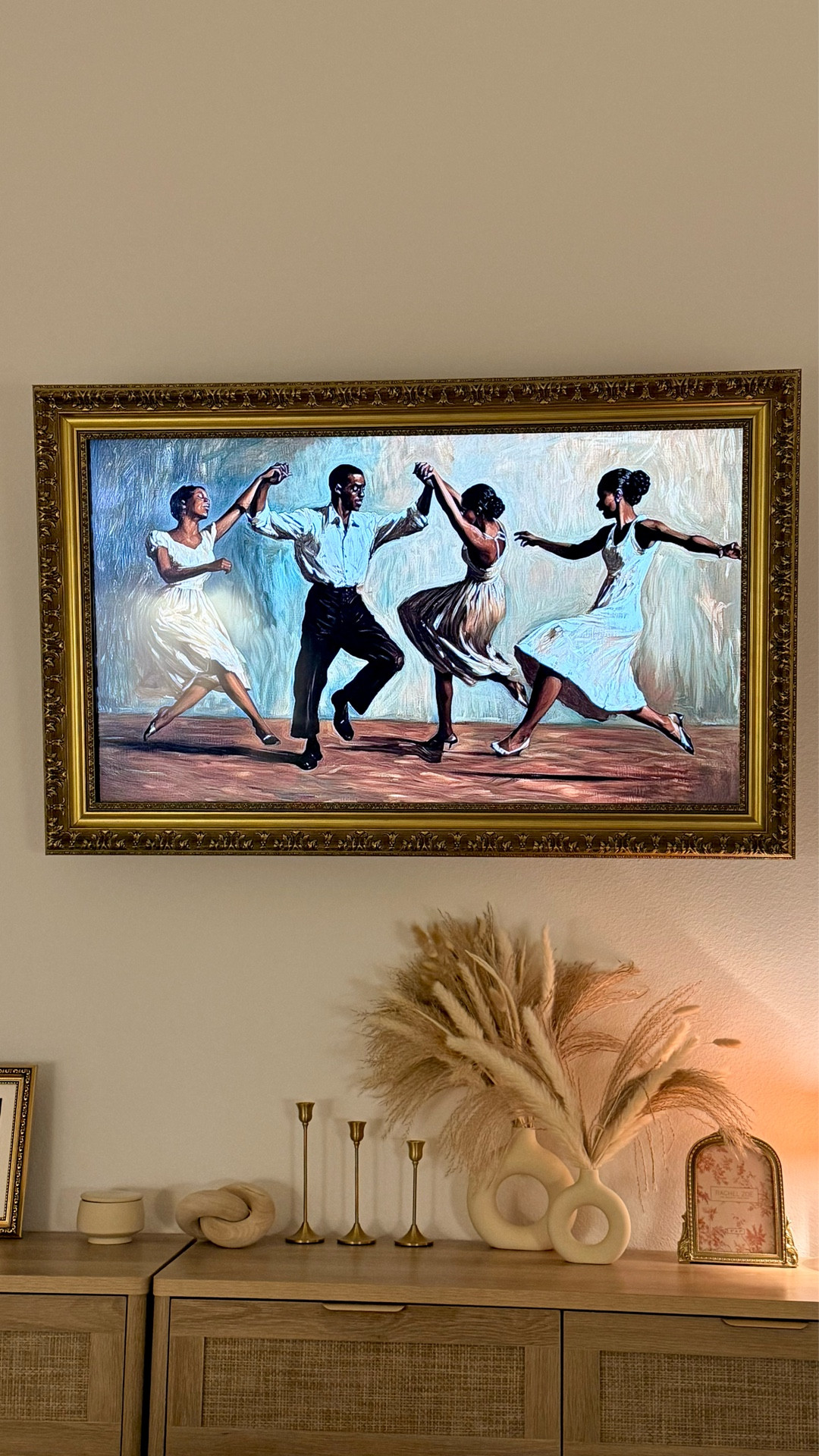 Yall ! This frame just took our main bedroom to another level; we didn’t want to get a frame tv just yet but this gives the look to our flat screen onn tv.

#LTKdayinmylife #LTKHome #LTKvlog