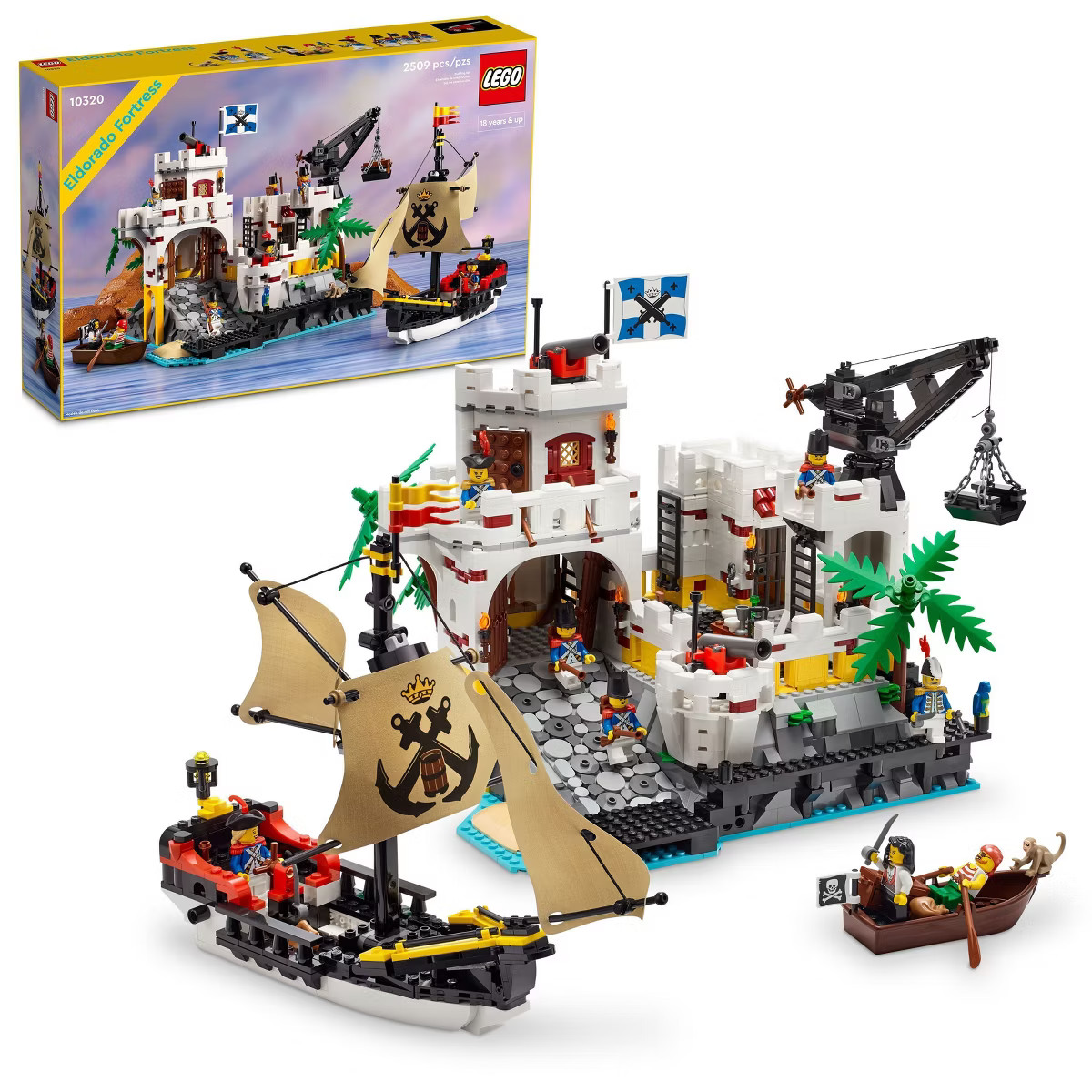 LEGO Icons Eldorado Fortress with Pirate Ship Building Kit 10320 | Target