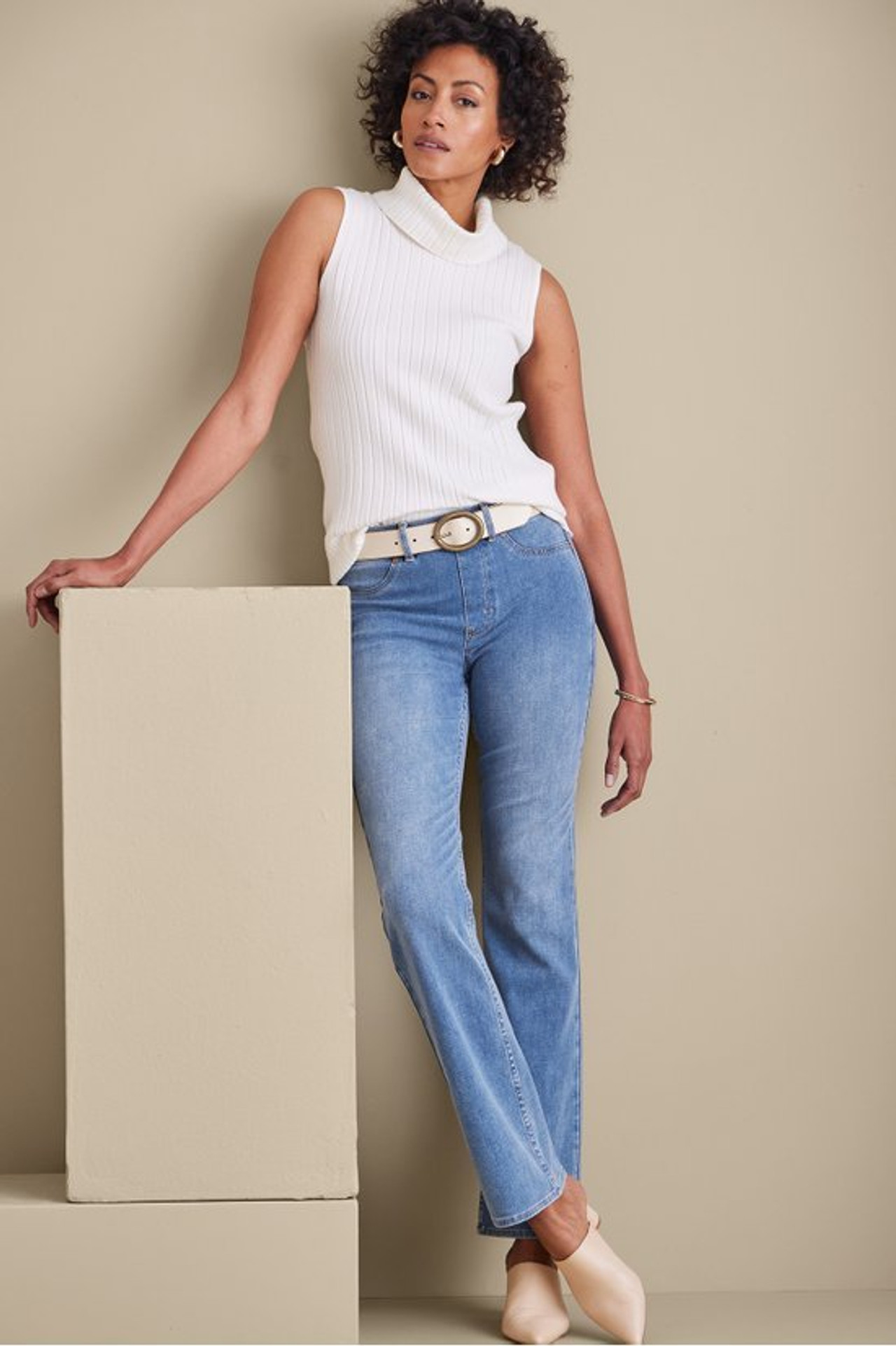 Ultimate Denim Pull-On Bootcut Jeans | Soft Surroundings