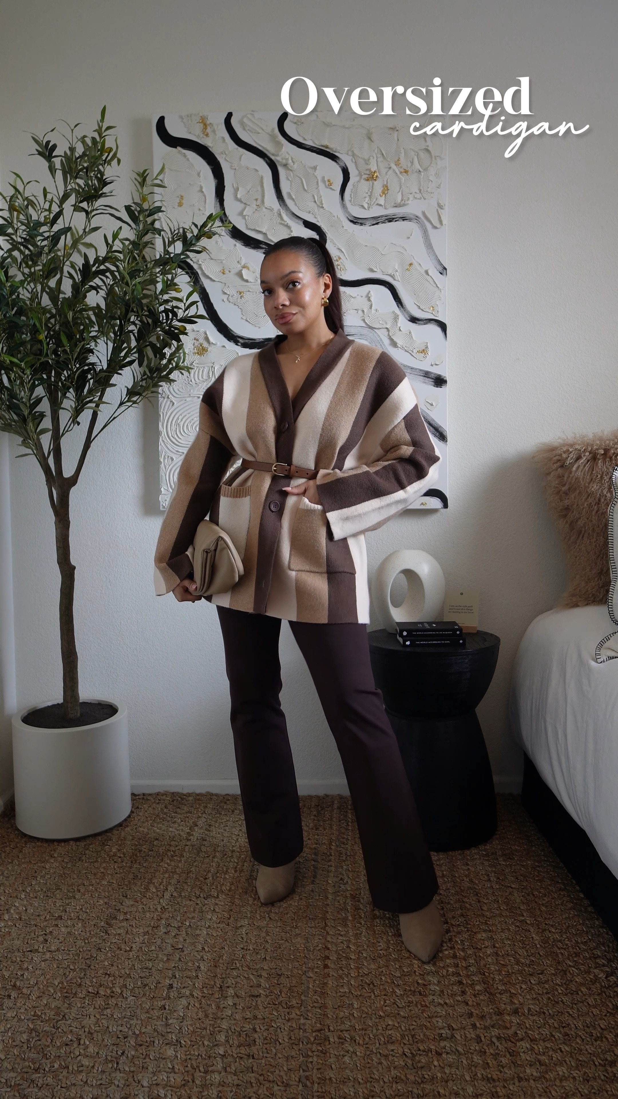 Finding steals at TjMaxx. Loving this oversized wide bell sleeve cardigan. 

#LTKfindsunder50 #LTKworkwear #LTKVideo