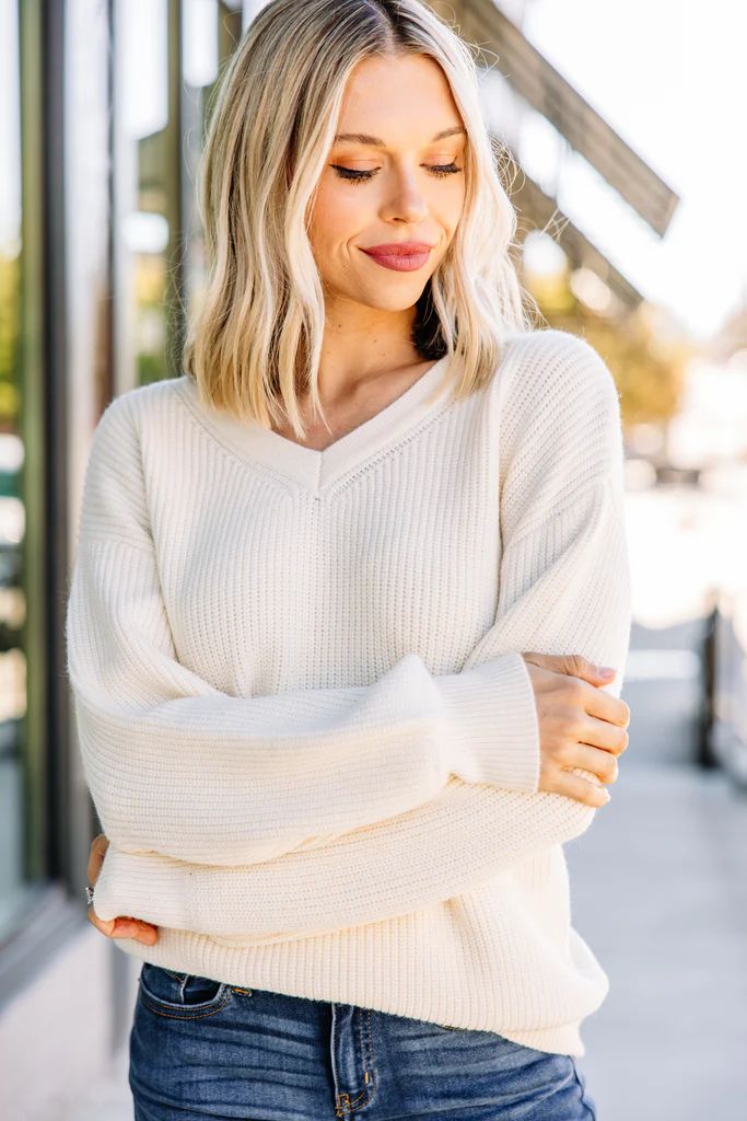 More To Love Cream Sweater | The Mint Julep Boutique