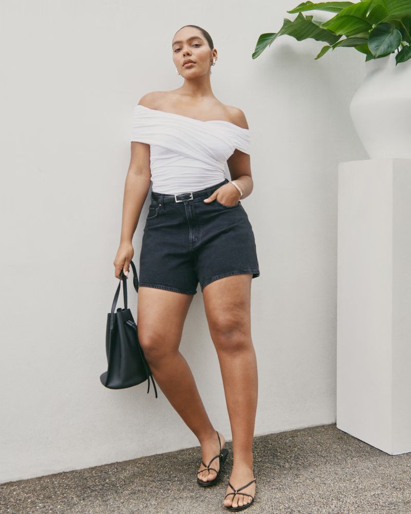 Women's Curve Love High Rise Dad Short | Women's Bottoms | Abercrombie.com | Abercrombie & Fitch (UK)