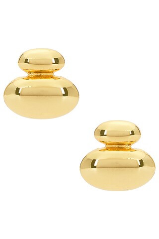 BRACHA Gold Pebble Studs in Gold from Revolve.com | Revolve Clothing (Global)