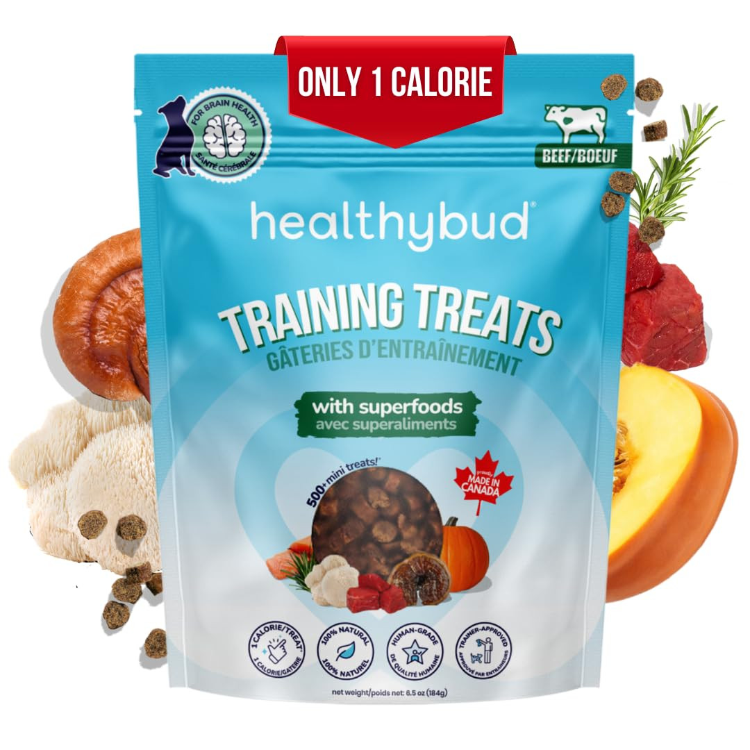 healthybud Mini Dog Training Treats - Beef Liver Soft Trainer Bites, 500+ Bits, 1 kCal per Bite, ... | Amazon (US)