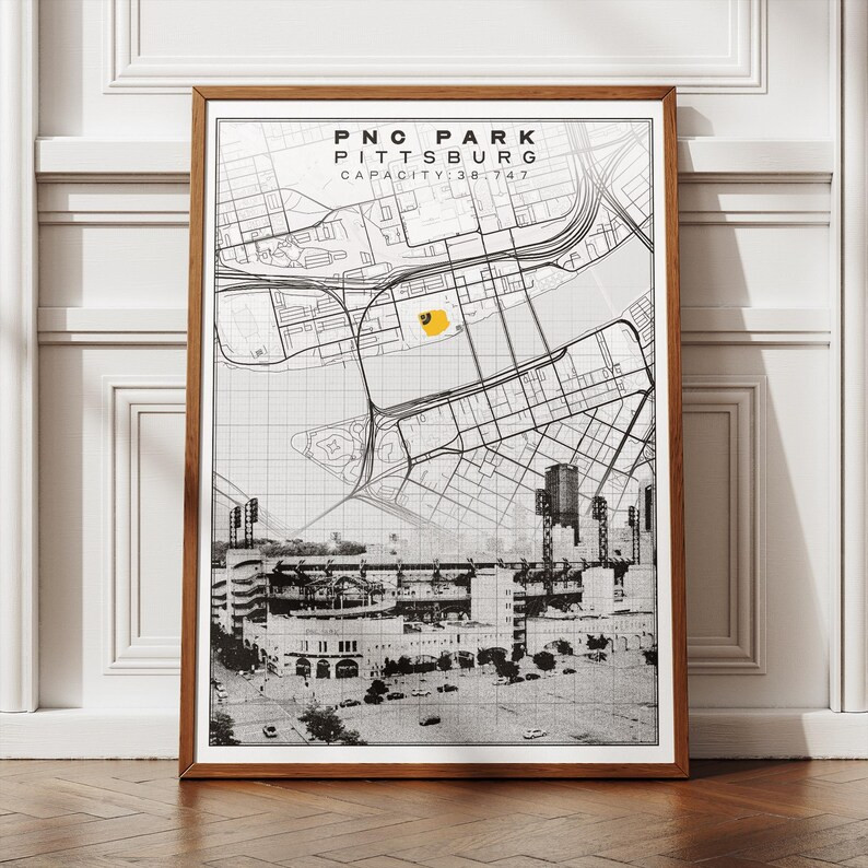PNC Park Baseball Stadium Wall Art for Gamer Room Downloadable Design, Pittsburgh Pirates Fan Pos... | Etsy (US)