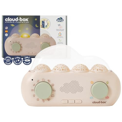 Cloud b CloudBox - My First Dreambox (English/Spanish) | Projector Nightlight & Storyteller | 36 Original Stories, 8 Melodies & 8 White Noises | Rechargeable with Adjustable Settings & Auto-Shutoff | Amazon (US)