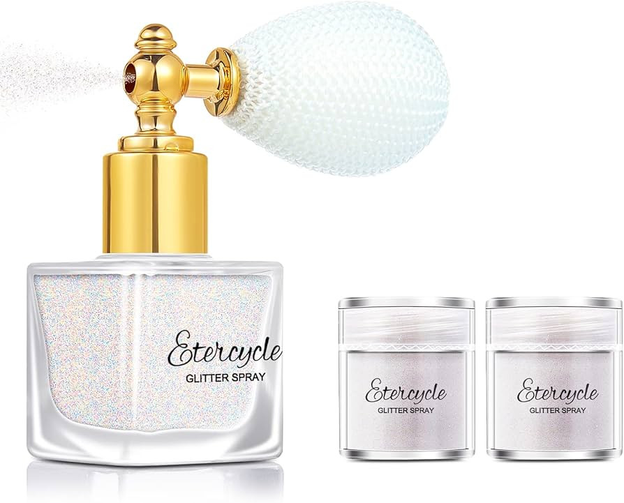 Etercycle White Body Glitter Spray, Shimmering Spray Powder Sparkle Powder, Cosmetic Shimmer Make... | Amazon (US)