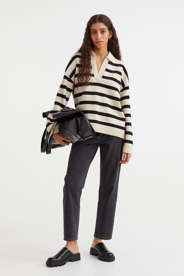 Fine-knit Collared Sweater | H&M (US)