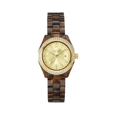 Caravelle Designed By Bulova Women s Tortoise Crystal Bracelet Watch 44M104 28mm | Walmart (US)