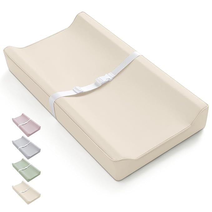 Blissful Diary Vegan Leather Baby Changing Pad with Waterproof & Wipe-Clean PU Cover, Standard Si... | Amazon (US)